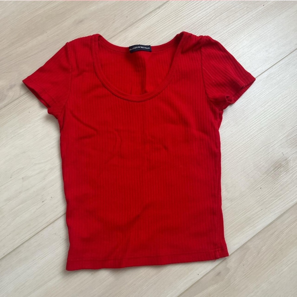 Brandy Melville Vibrant Red Crop Top